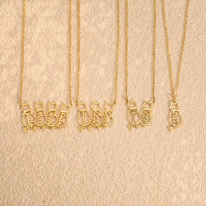 Dainty Cat Name Necklace, Minimalist Necklace, Cat Lovers Gift,Mothers Day Gift