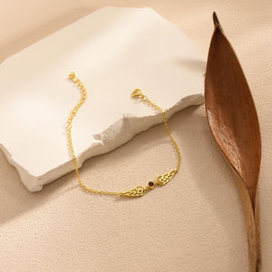 Personalized Guardian Angel Birthstone Bracelet