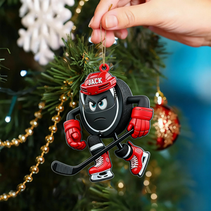 Personalized Inspirational Ice Hockey Ornament For Hockey Players