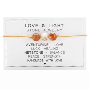 Crystal Bracelet - Real Crystal Jewellery - String Crystal Bracelet - Energy Bracelet
