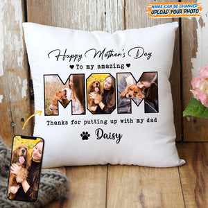 Custom Photo Happy Mother's Day To My Amazing Mom Pillow