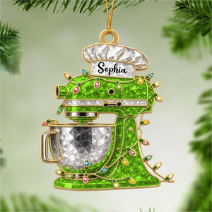 Personalized Cream Mixer Baking Ornament โ Custom Kitchen Christmas Keepsake
