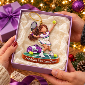 Tennis Gift - Just A Boy Who Loves Tennis Personalized Christmas Ornament