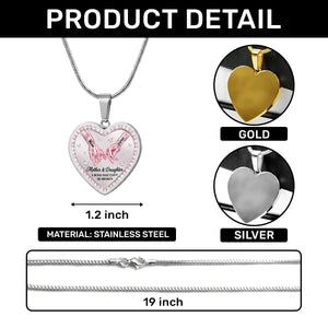 Mother And Daughter A Bond That Can’t Be Broken - Personalized Heart Necklace