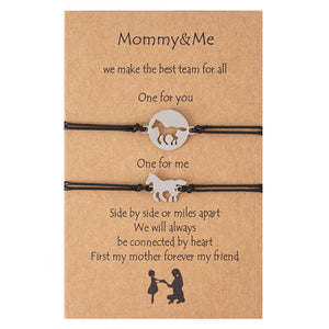 Mommy&Me Horse Card Bracelets