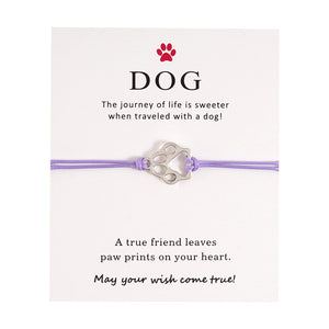 Dog Paw Card Bracelet