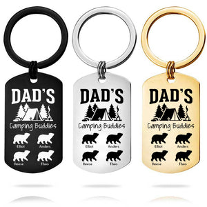 Custom Key Chain - Fathers Day Gift-4 Kids Names