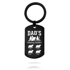 Custom Key Chain - Fathers Day Gift-4 Kids Names