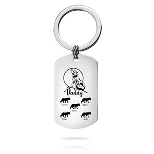 Custom Key Chain - Fathers Day Gift-5 Kids Names