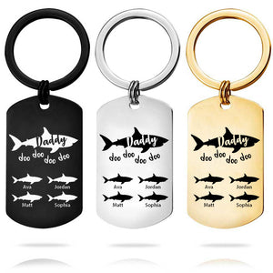 Custom Key Chain - Fathers Day Gift-4 Kids Names