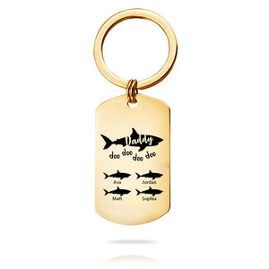 Custom Key Chain - Fathers Day Gift-4 Kids Names
