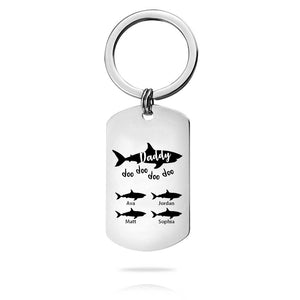 Custom Key Chain - Fathers Day Gift-4 Kids Names