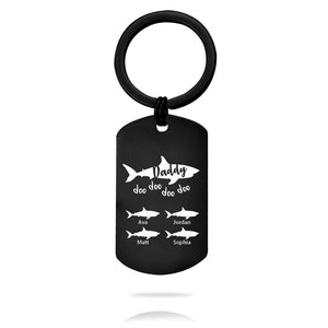 Custom Key Chain - Fathers Day Gift-4 Kids Names