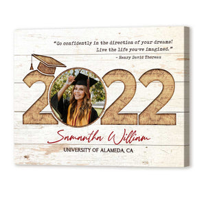 Personalised 2022 Graduation Gift For Her/Him Canvas Prints