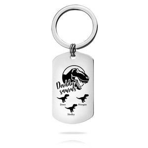 Custom Key Chain - Fathers Day Gift-3 Kids Names