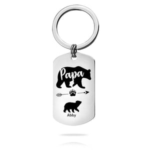 Custom Key Chain - Fathers Day Gift 1 Kid Name