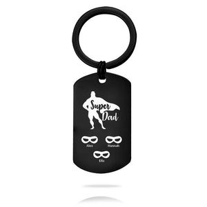 Custom Key Chain - Fathers Day Gift-3 Kids Names