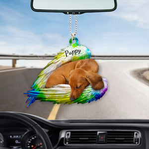 Personalized Colorful Sleeping Angel Dog Ornament