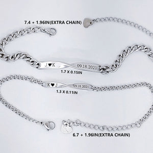 Personalized Couple Infinity Shape Stainless Bracelet