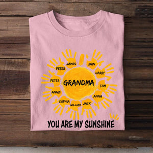 Personalized Grandma Kid You are My Sunshine T-shirt