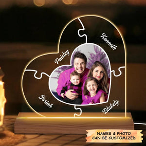 Personalized 3D LED Light Wooden Base Gift For Family Member Together We Make A Family