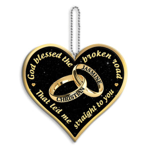 Best Gift For Couple God Blessed Couple Rings Personalized Ornament