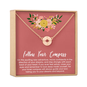 Graduation Gift-Follow Your Compass Necklace