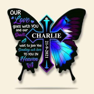Kisses Of Angels - Personalized Memorial Butterfly Christmas Ornament