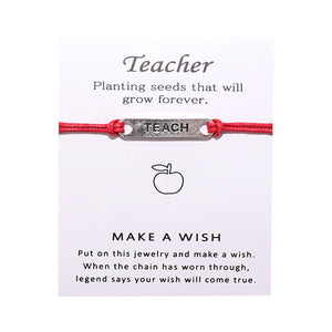 Teacher Gift Card Bracelets