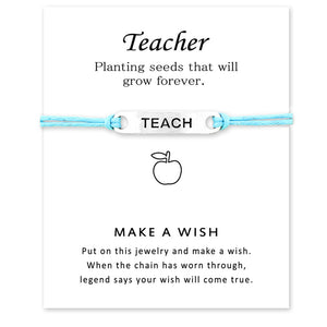 Teacher Gift Card Bracelets