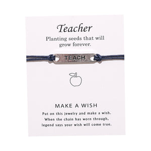 Teacher Gift Card Bracelets