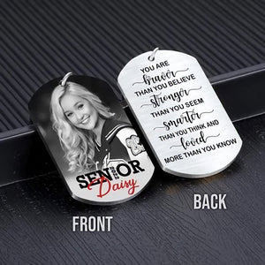 Personalized Graduation Keychain-You’re Braver Than You Believe Senior Keychain 2022