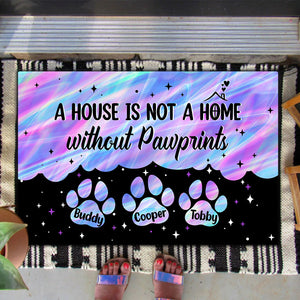 Hologram Pawprints Pets Personalized Doormat