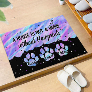 Hologram Pawprints Pets Personalized Doormat
