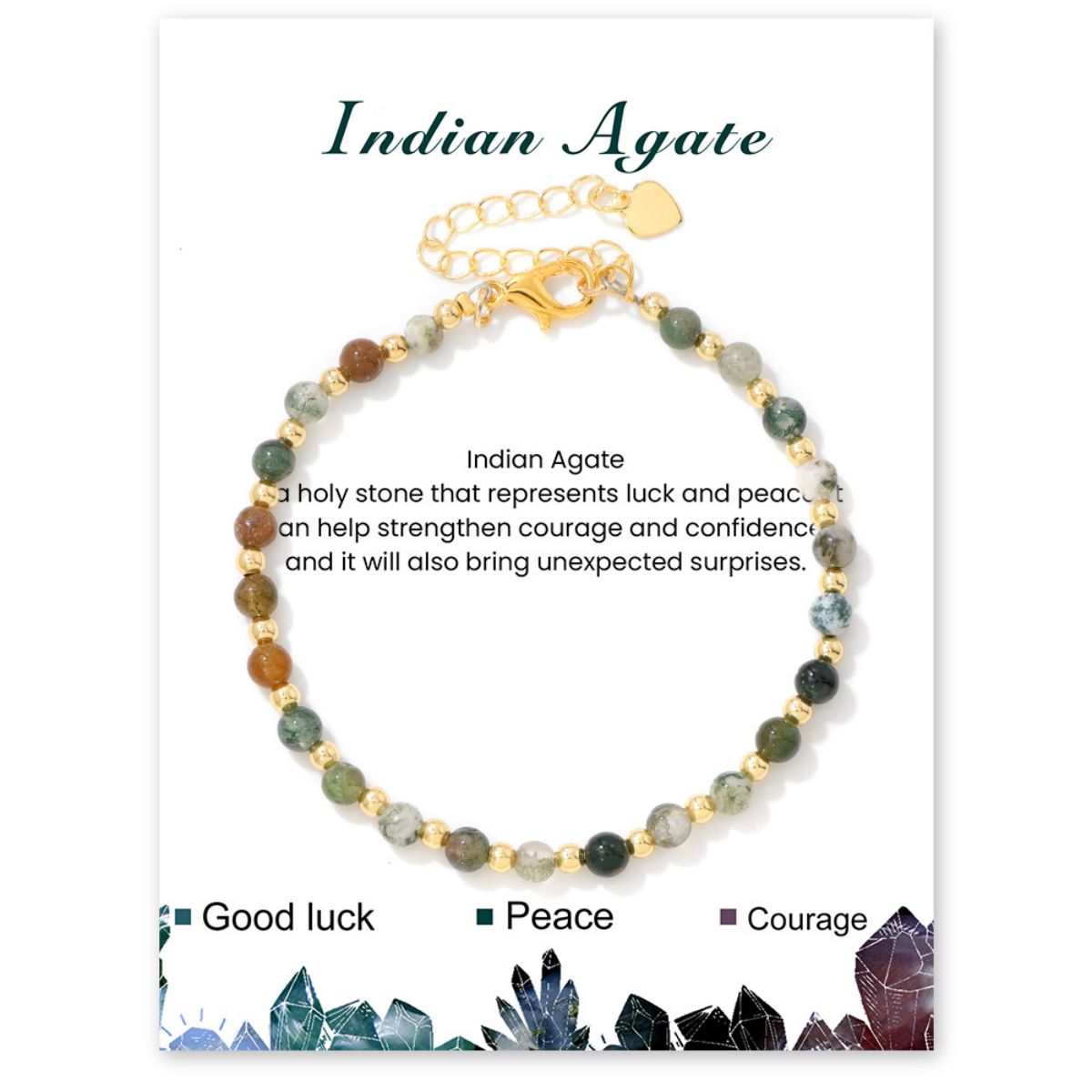 4mm healing stone beaded bracelet