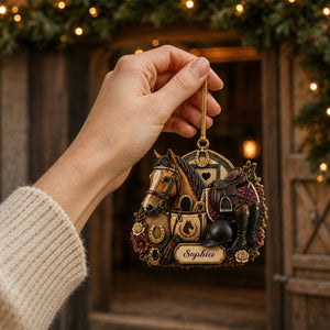Personalized Equestrian Horse Christmas Ornament Gift for Horse Girl