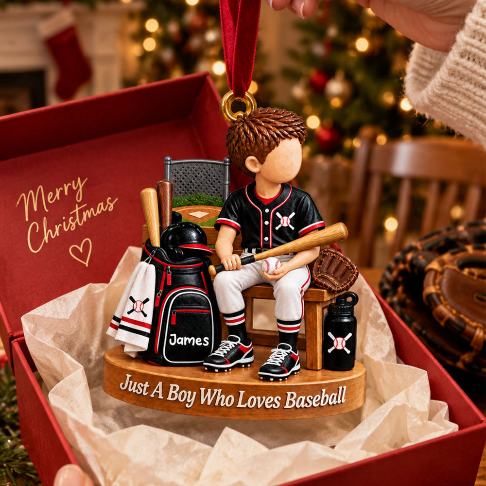 Personalized Baseball Boy Softball Girl Christmas Ornament