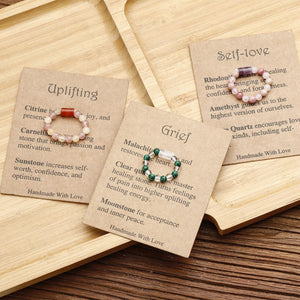 Healing crystals,Beaded elastic ring