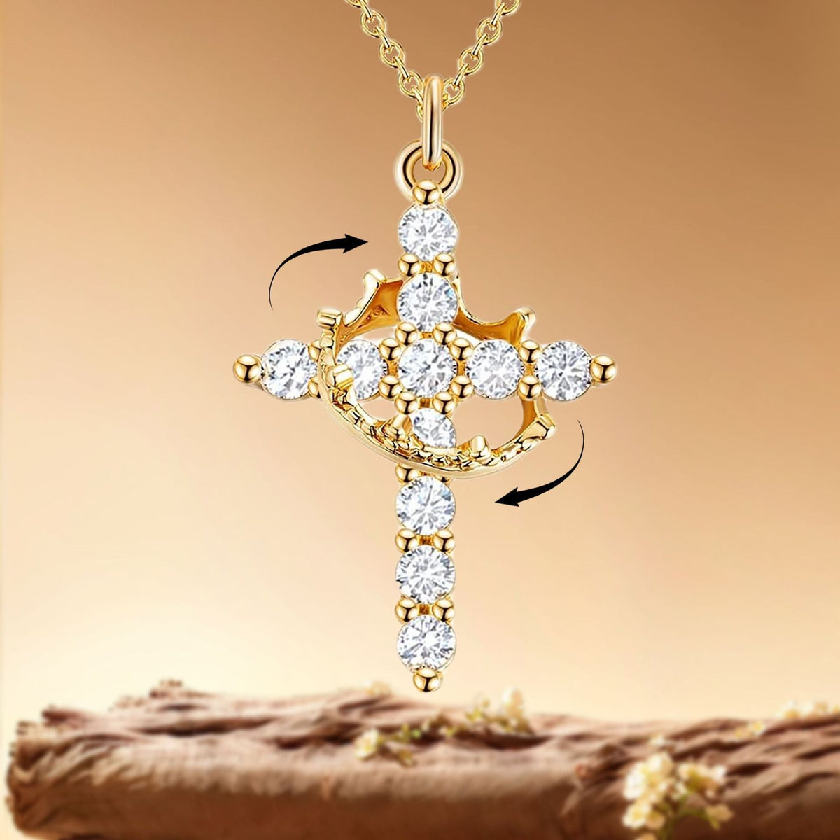 Crown Cross Necklace