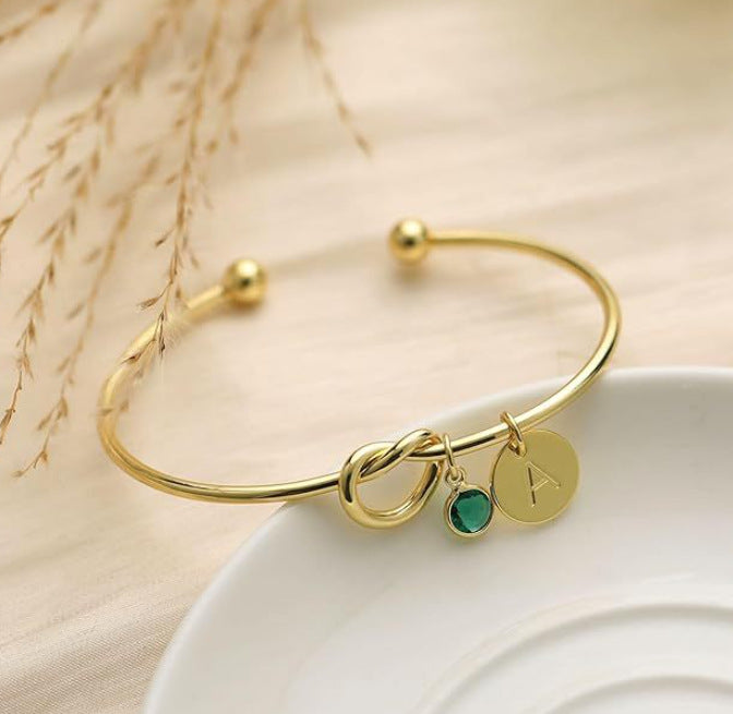 Personalized Knot Bracelet Gift For Her, Best Friend Gift, Maid of Honour Gifts, Sister Birthday Gift