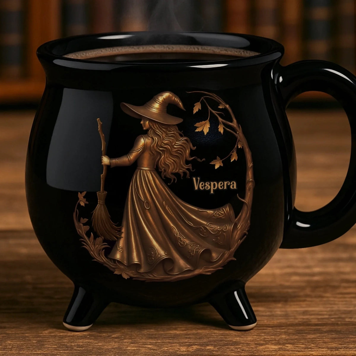 Custom Ceramic Cauldron Coffee Mug - Personalized Halloween Witchy Gifts
