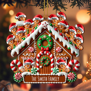 Celebrating Sweet Moments Together - Cookies House Personalized Custom Wood Ornament - Gift For Family