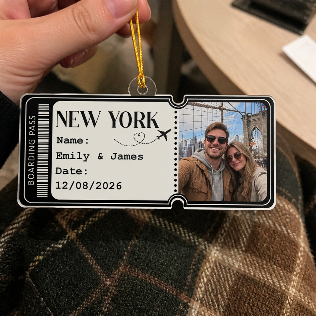 Together Along the Way - Personalized Travel Photo Ornament