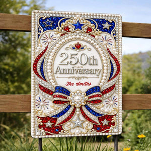250th Anniversary Personalized Metal Sign For Family and Patriots
