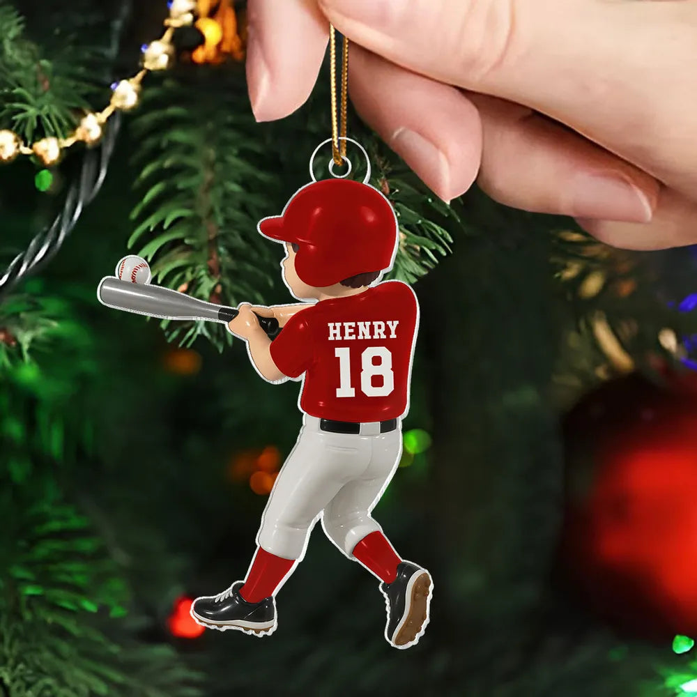 Personalized Baseball Acrylic Ornament Sports Design High Clarity Beautiful Gift