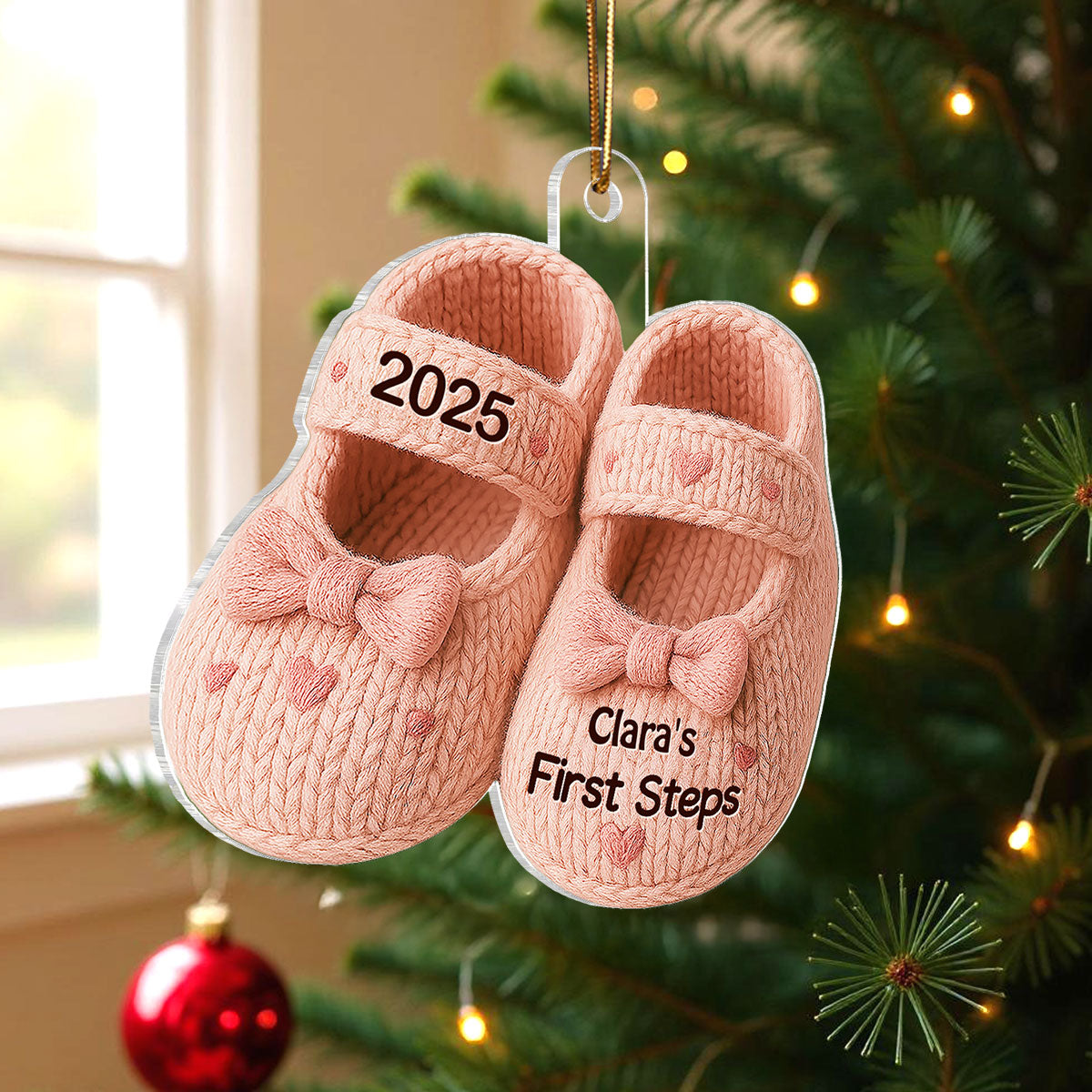 Baby's First Christmas & First Steps - Personalized Acrylic Keepsake Ornament