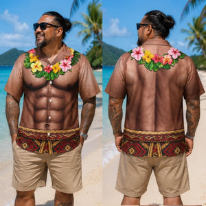 Funny Tropical Hawaiian Aloha Shirt - Personalized Summer Vacation And Travel Gifts For Men
