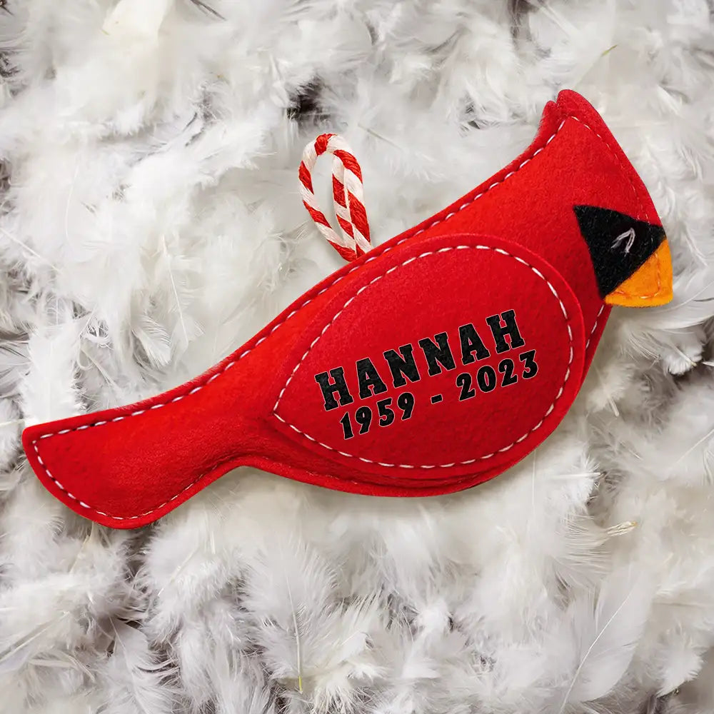 Cardinal Angels Appear I'm Always With You - Memorial Personalized Wool Felt Ornament