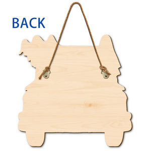 Welcome Foolish Mortals - Personalized Custom Haunted Mansion Shaped Wood Sign