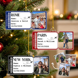 Together Along the Way - Personalized Travel Photo Ornament